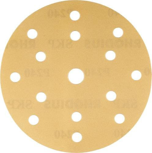 Rhodius ALPHAline Klettscheiben CK 861 für Exzenterschleifer, Korn 240, Durchmesser: 150 mm, 100 Stück, Gelb - Bild 1