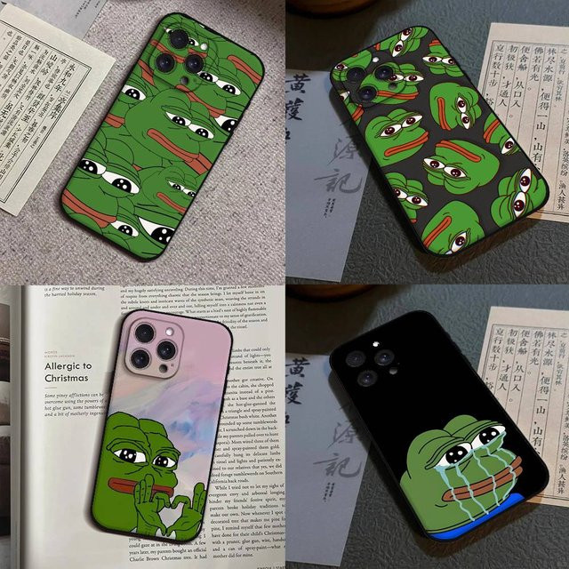 Mesuca Handyhülle mit Frosch-Motiv für iPhone 11 bis iPhone 17 Pro Max in Schwarz und Grün - Bild 1