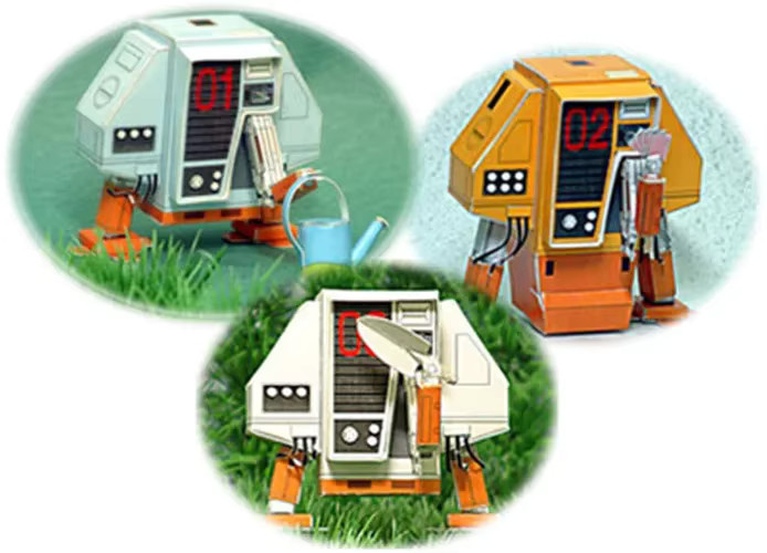 Silent Running Robot Drone Dewey Huey Louie, DIY Handwerk Papier Modell Kit, Puzzles - Bild 2