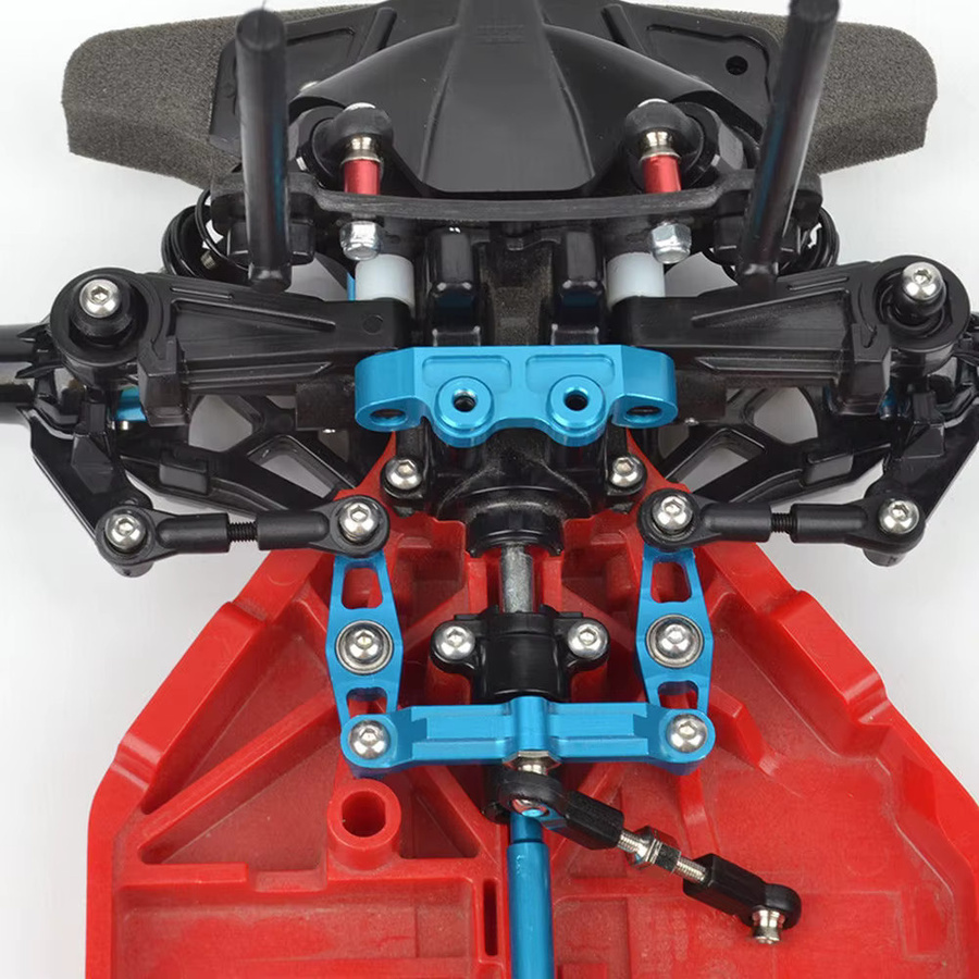 Tamiya Aluminium Kugellager Kurbel Lenksatz, Blau, Metall, Zubehör - Bild 2
