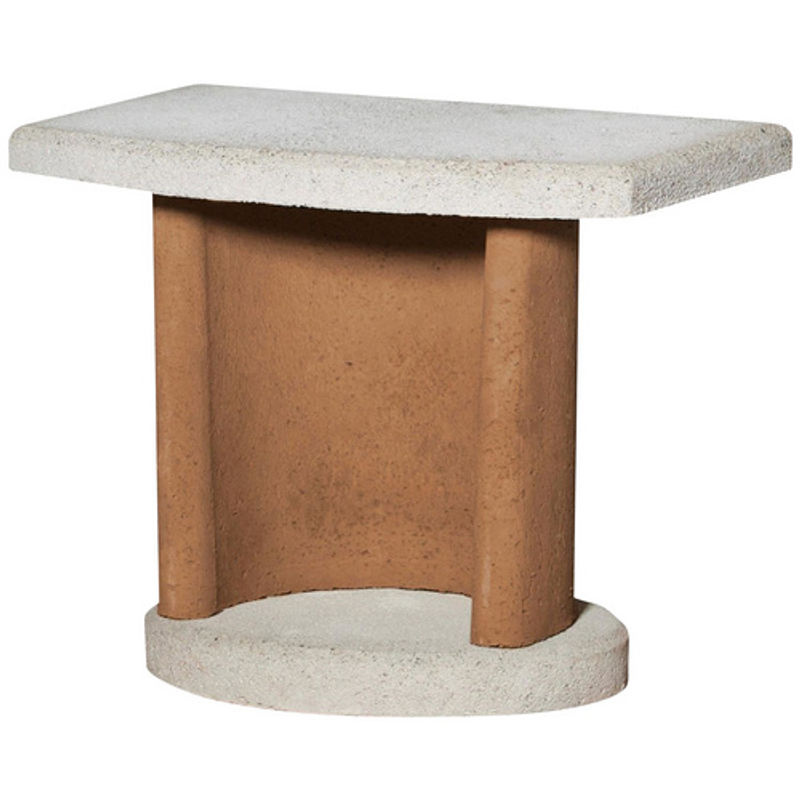 Buschbeck Georgia Beistelltisch aus Stahlbeton, B/H/T: 70 x 57 x 41 cm, orange oder weiß - Bild 2