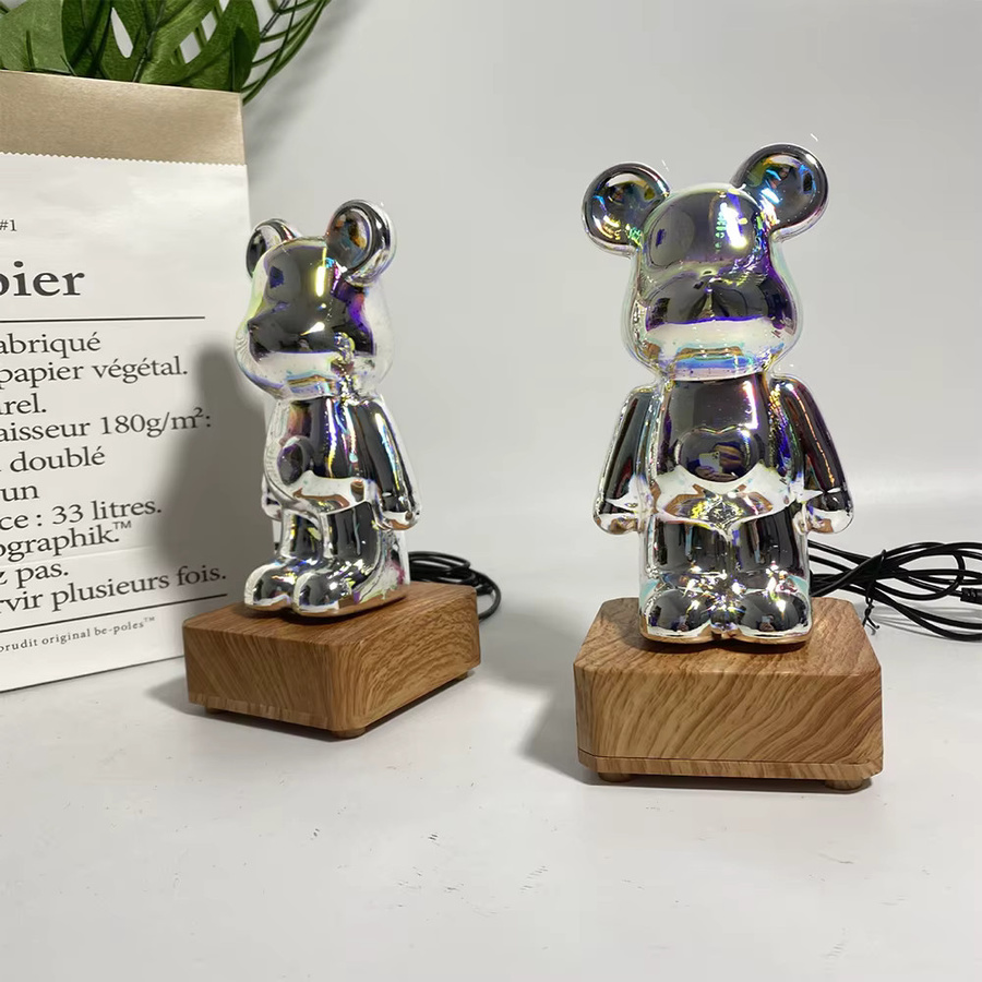 PARKSON LED-Feuerwerkslampen 3D-Bären-Nachtlicht mit USB-Anschluss, dimmbarer Projektor in Multicolour für Schlafzimmer und Tischdekoration - Bild 5