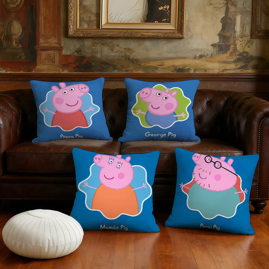 Hasbro Peppa Pig Kissenbezug Rosa, doppelseitig bedruckt, quadratisch, Breite: 30 cm, Höhe: 30 cm - Bild 2