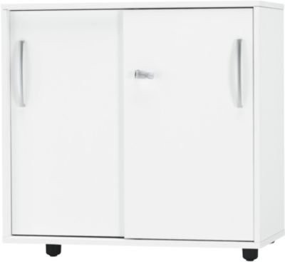 Schäfer Shop Select Schiebetürenschrank LOGIN mit 2 Ordnerhöhen, weiß, B/T/H: 80 x 42 x 78,8 cm - Bild 1