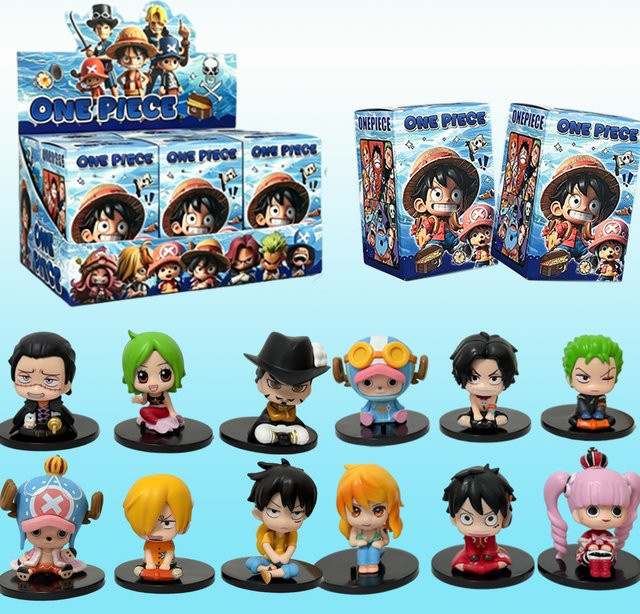 Bandai One Piece Sitzfiguren Blindbox, Mini-Charaktere, PVC-Statuen - Bild 1