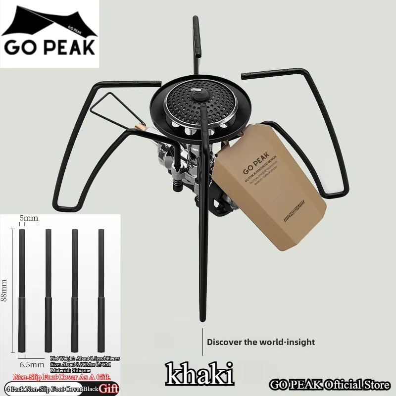 GOPEAK Spider Stove Campingkocher faltbarer Gasgrill in Schwarz - Bild 2