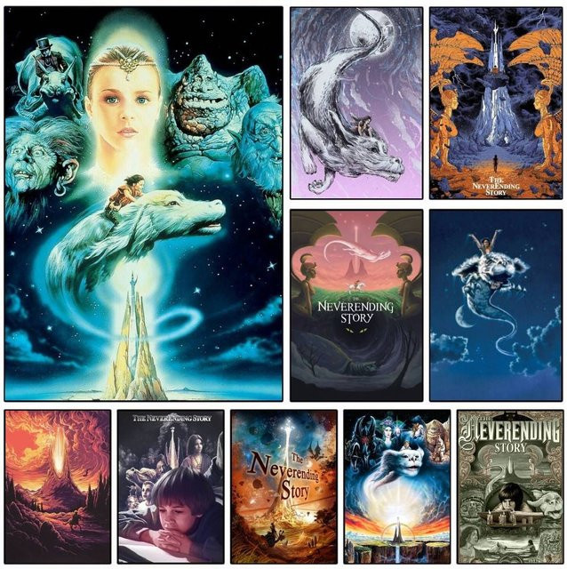 N-NeverEnding Story Poster Vintage Wandkunst Dekoration in Multicolour aus Papier - Bild 1