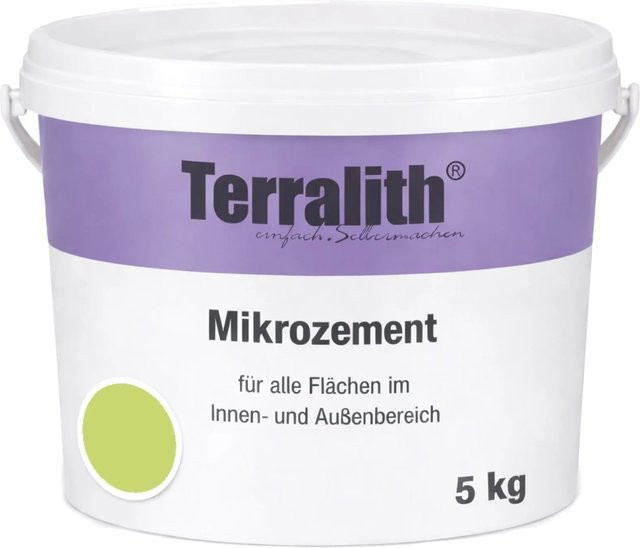 Terralith Mikrozement Fix & Fertig LFC0552 in Grün und Weiß, Grob, 5 kg für 4,25 qm - Bild 1