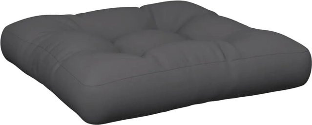 vidaXL Palettenkissen Anthrazit aus Polyester, B/B/H: 60 x 60 x 12 cm, wasserabweisend und UV-beständig - Bild 1