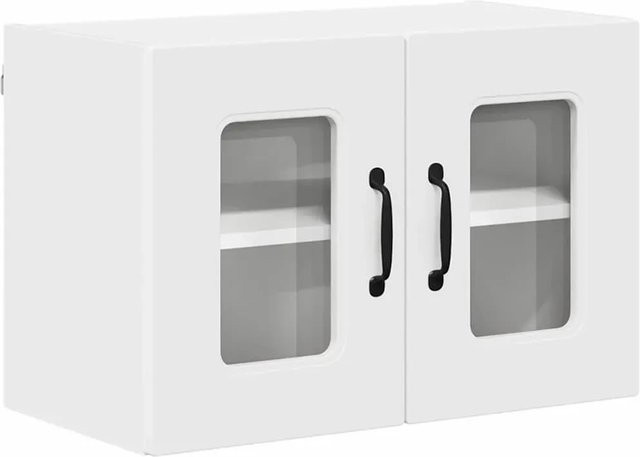 vidaXL Küchenwandschrank Weiß mit Regal und Scharniertüren, B/T/H: 60 x 31 x 40 cm - Bild 1