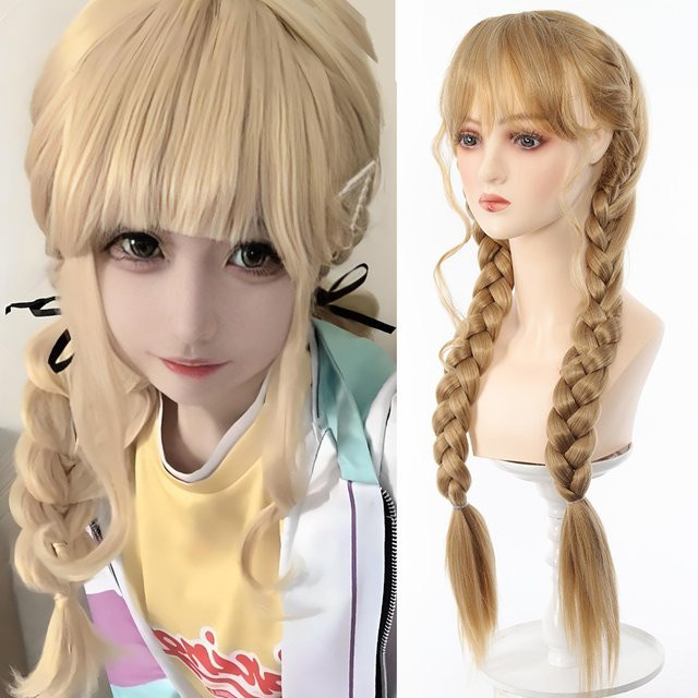 allaosify Fujita Kotone Cosplay Perücke, Blonde Geflochtene Lange Perücke, Hitzebeständig - Bild 1