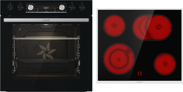 Gorenje Black Set 4 Pyrolyse Herdset bestehend aus BCPX6737E05BG und ECD634X in Schwarz und Edelstahl - Bild 1