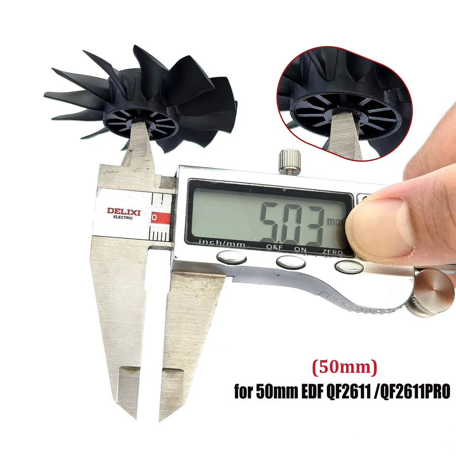 QX-MOTOR 12-flügelige CW/CCW-Lüfterblätter, Ersatzteile, Schwarz, Kunststoff - Bild 3