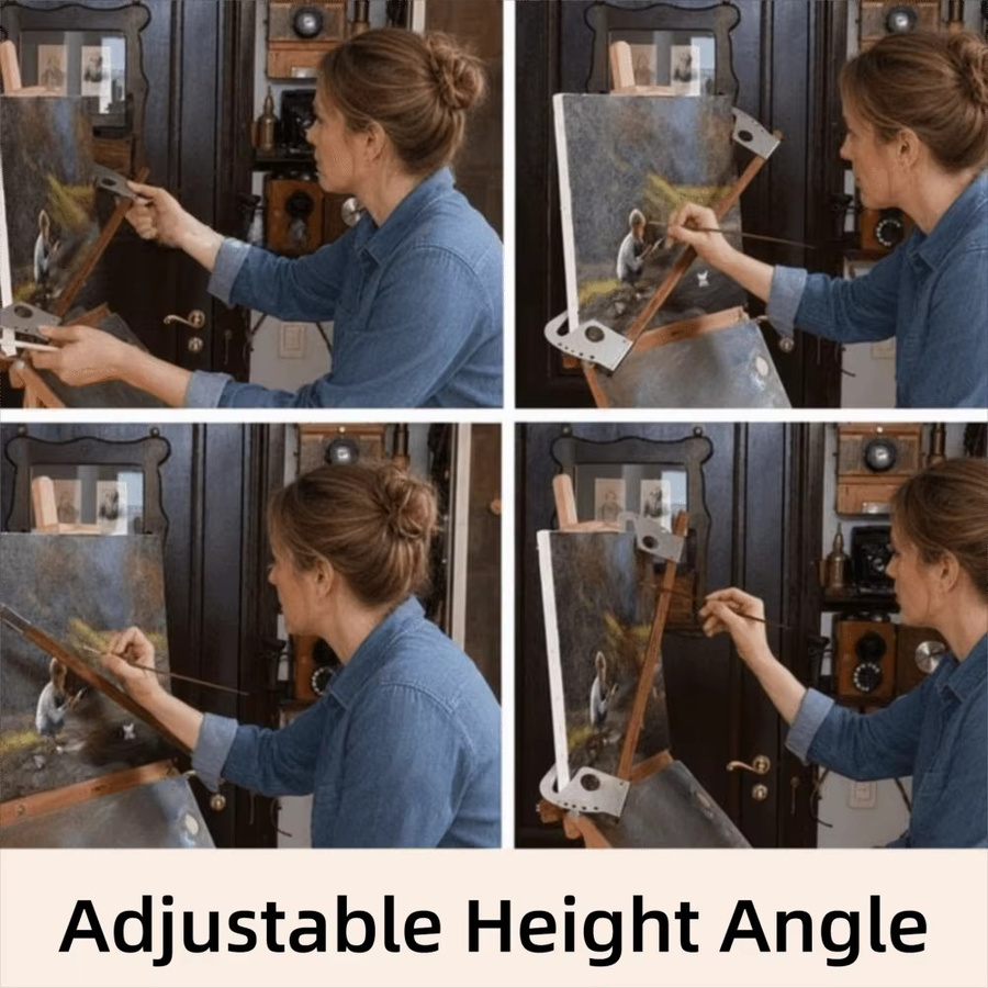 Verstellbare Holz-Künstler-Handstütze mit Hängedesign zur Stabilisierung für Ölgemälde und Handgelenkauflage - Bild 3
