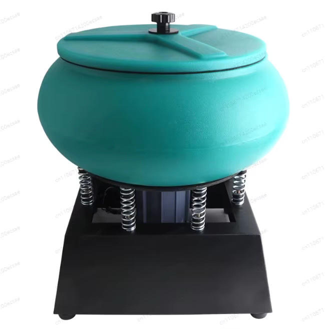 Vibrationspoliermaschine als Eimerschleifer in Türkis für die Kantenbearbeitung von Jade, Jadeit und Metall zur Entfernung von Graten und zur Oberflächenreinigung, 220 V - Bild 2