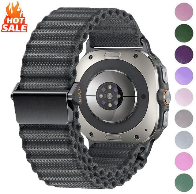 Samsung Uhrenarmband Nylon, Schwarz, Samsung Galaxy Watch Ultra 47 mm - Bild 1