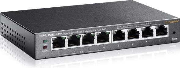 TP-Link Easy Smart TL-SG108PE 8-Port Gigabit PoE+ Switch in Schwarz - Bild 1