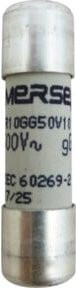 Mersen Sicherungseinsatz zylindrisch gG 16A 500V FR10GG50V16 silberfarben Keramik - Bild 1