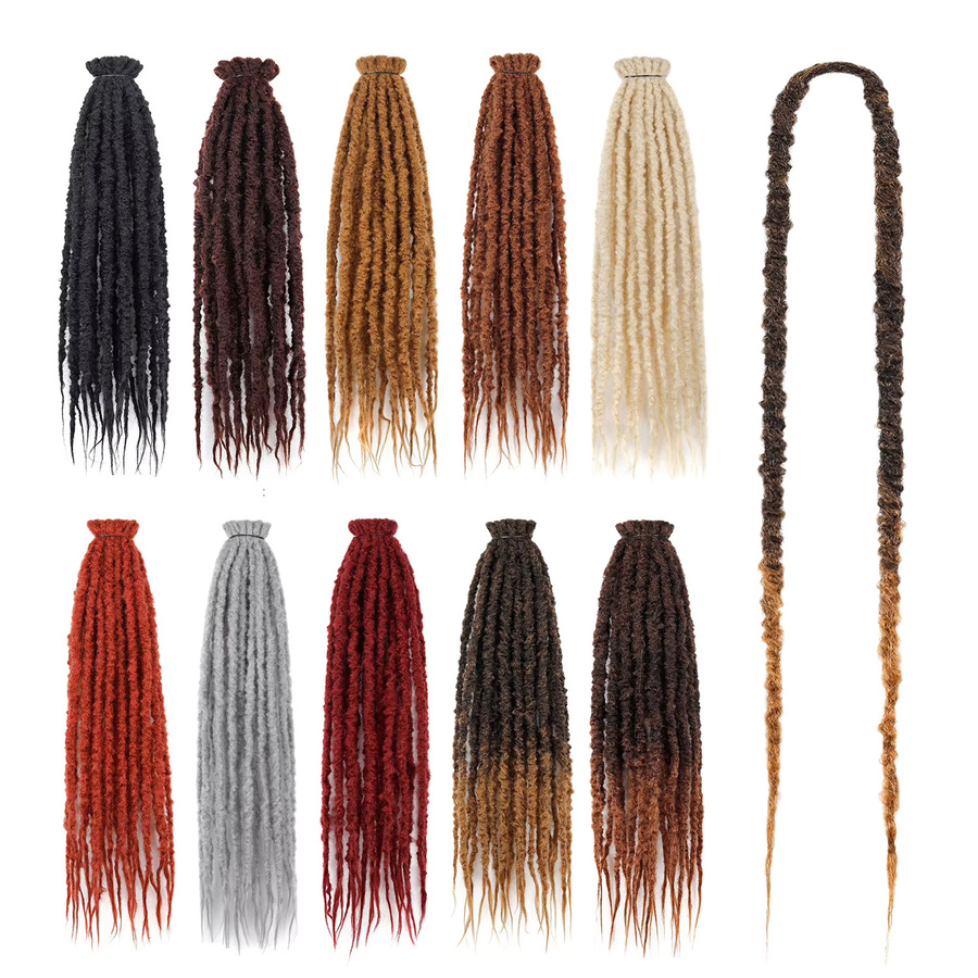 jeedou Haarverlängerung Afro Kinky Curly Marley Twist, Schwarz, 24 Zoll, 10 Stück, Damen - Bild 3