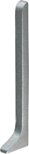 Fuchs Design Sockelleiste Endstück rechts aus Aluminium in Silber, Höhe: 6 cm - Bild 1