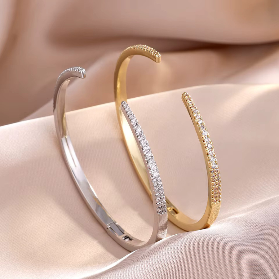 Yupsk Armband-Armreif, Zirkonia, Silber, Damen - Bild 1