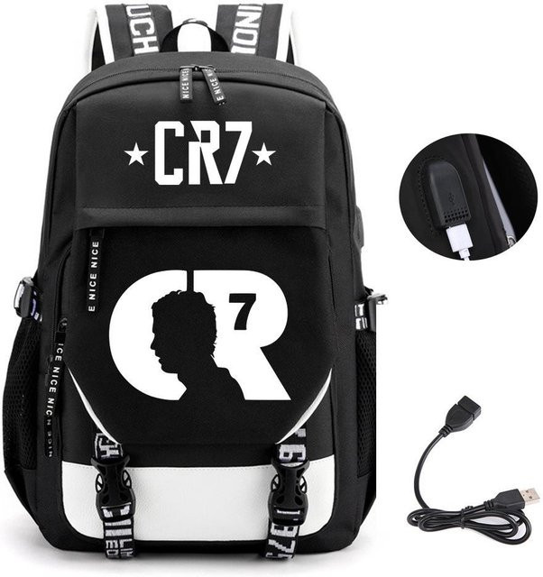 3-teiliges Schulrucksack-Set für Schüler in Schwarz aus Oxford-Stoff mit Federmäppchen und Schultergurt - Bild 1