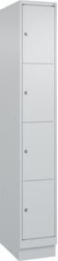 C+P Schließfachschrank Classic PLUS mit Sockel, 1 Abteil, Farbe Lichtgrau RAL 7035, H x B x T: 195 x 30 x 50 cm - Bild 1