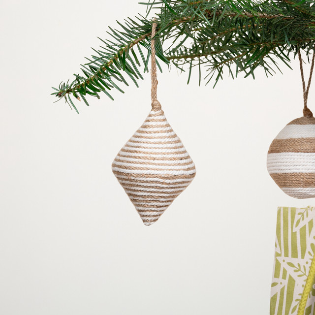 Weihnachtskugel Zwiebel von BLUME2000 in Beige - Bild 1