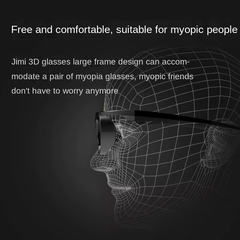 XGIMI Original 3D-Brille DLP-Link Active Shutter mit eingebautem Akku in Schwarz für Projektoren von Changhong, JMGO und Formovie - Bild 2