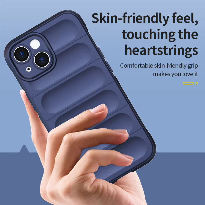 Stoßfeste Silikon Schutzhülle von Clucy für iPhone in Blau - Bild 2