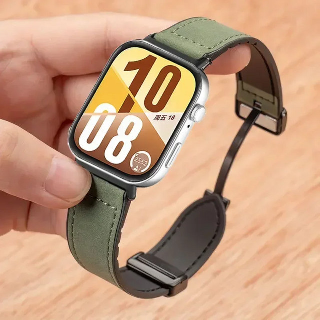 Armband Silikon, Leder, Magnetschnalle, für Huawei Fit 3/4 Pro - Bild 1