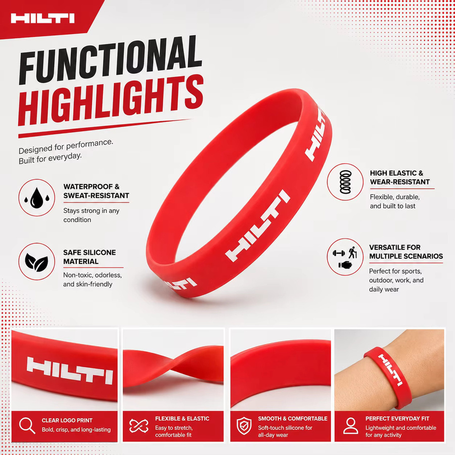 HILTI Gummi-Armband, Unisex - Bild 4