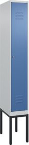 C+P Spind Classic PLUS Garderobenschrank mit 1 Abteil, Stahlkonstruktion, Zylinderschloss und 3 Garderobenhaken, H x B x T: 212 x 30 x 50 cm - Bild 1
