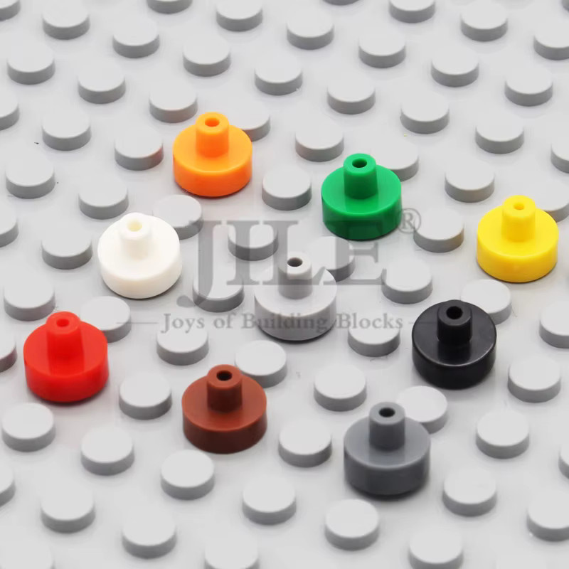 jile MOC Bausteine Runde Fliesen 1x1 mit Stange und Kleinem Loch, Zubehör, 50-teiliges Set - Bild 4