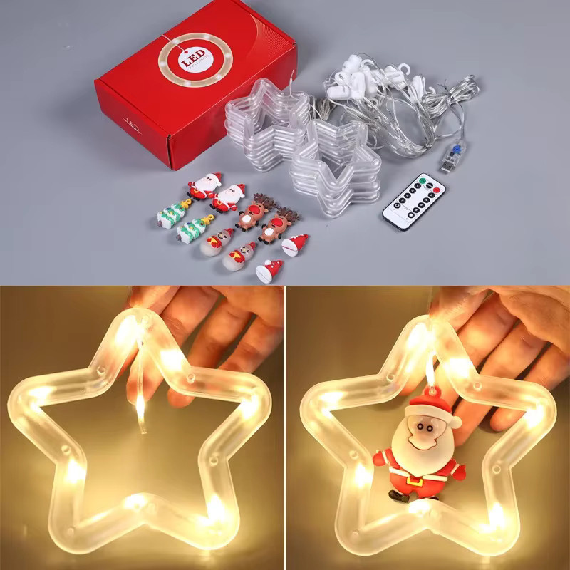 IEEYEEY LED Vorhang Lichterkette für Weihnachten in Warmweiß mit USB-Anschluss - Bild 3