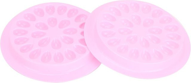Koogeelife Wimpernverlängerungs Klebepalette, 100 Stück, rosa - Bild 1
