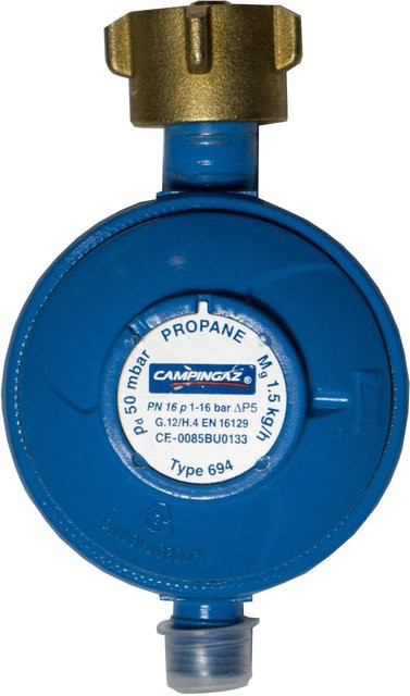 Campingaz Gas-Regler für Propan und Butan mit 1,5 kg/h und 50 mbar sowie R 1/4 Zoll links Anschluss - Bild 1
