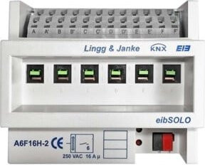 Lingg & Janke Schaltaktor 6-fach 16A 250V 6TE A6F16H-2 in Weiß - Bild 1