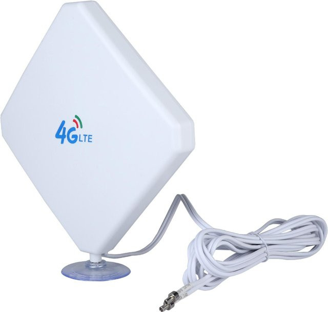 DIYelecs 3G 4G Drahtlose Routing-Antenne mit 35dBi Gewinn und Dual-TS9-Anschlüssen in Weiß - Bild 1