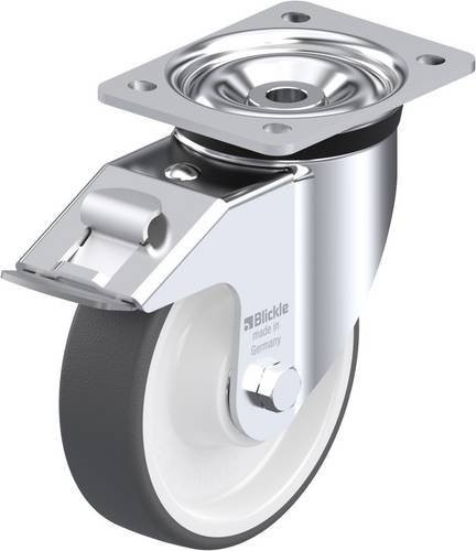 Blickle Lenkrolle LK-POTH 160K-FI mit Feststeller in Grau, Weiß oder Silber, Rad-Durchmesser: 160 mm, Tragfähigkeit: 550 kg - Bild 1