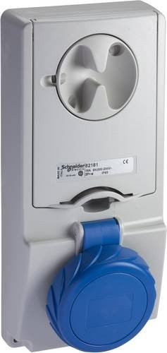 Schneider Electric CEE Anbaudose 32A 250V IP65 Aufputzmontage Grau - Bild 1