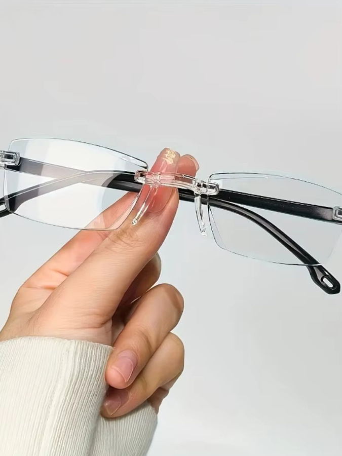 ERIKOLE Lesebrille, Herren, quadratisch, randlos, Metall - Bild 2