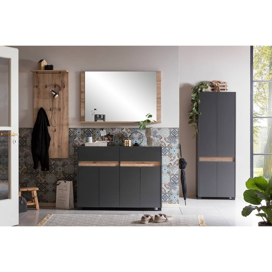 Schildmeyer Schuhschrank Cosmo in Anthrazit, B/T/H: 33 x 56,9 x 164,5 cm - Bild 3
