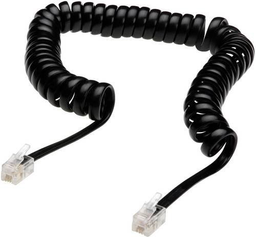 Digitus Analoges Telefon Anschlusskabel mit RJ10-Steckern in Schwarz, Länge: 4,00 m - Bild 1