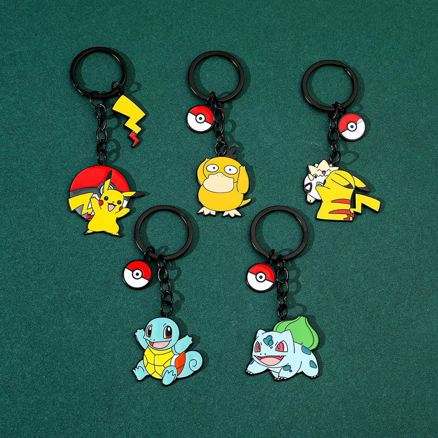 Bandai Pokémon Pikachu Schiggy Psyduck Schlüsselanhänger, Zubehör - Bild 4