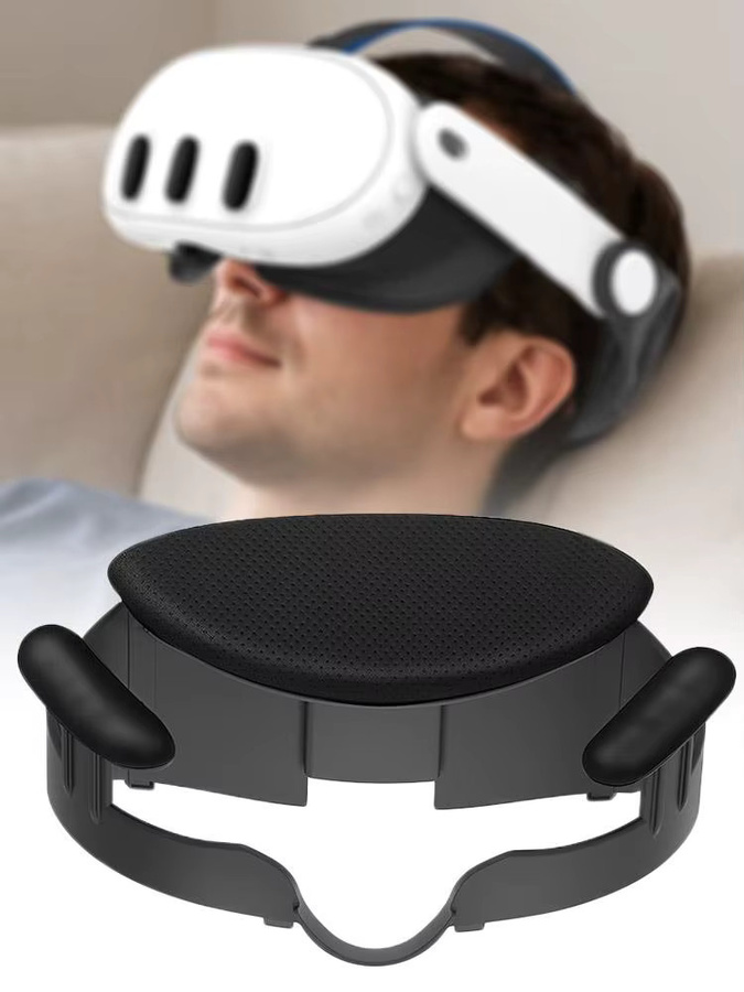 Verbesserte Halterung und atmungsaktive Gesichtsmaske für Meta Quest 3 VR All-in-One-Gerät in Schwarz - Bild 5