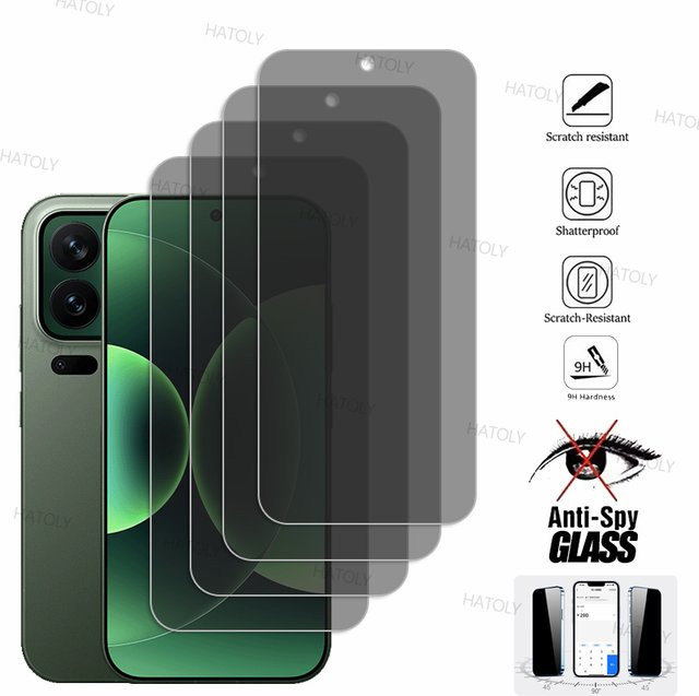 2/4er Set Privatsphäre Schutzfolie aus gehärtetem Glas für Xiaomi 17 Pro und Xiaomi 17 Pro Max Anti-Spy Display Schutzfolie - Bild 1