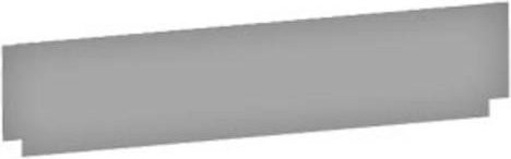 Siemens ALPHA 400/630 DIN Trennwand waagerecht aus Kunststoff in Grau, Breite: 75 cm - Bild 1