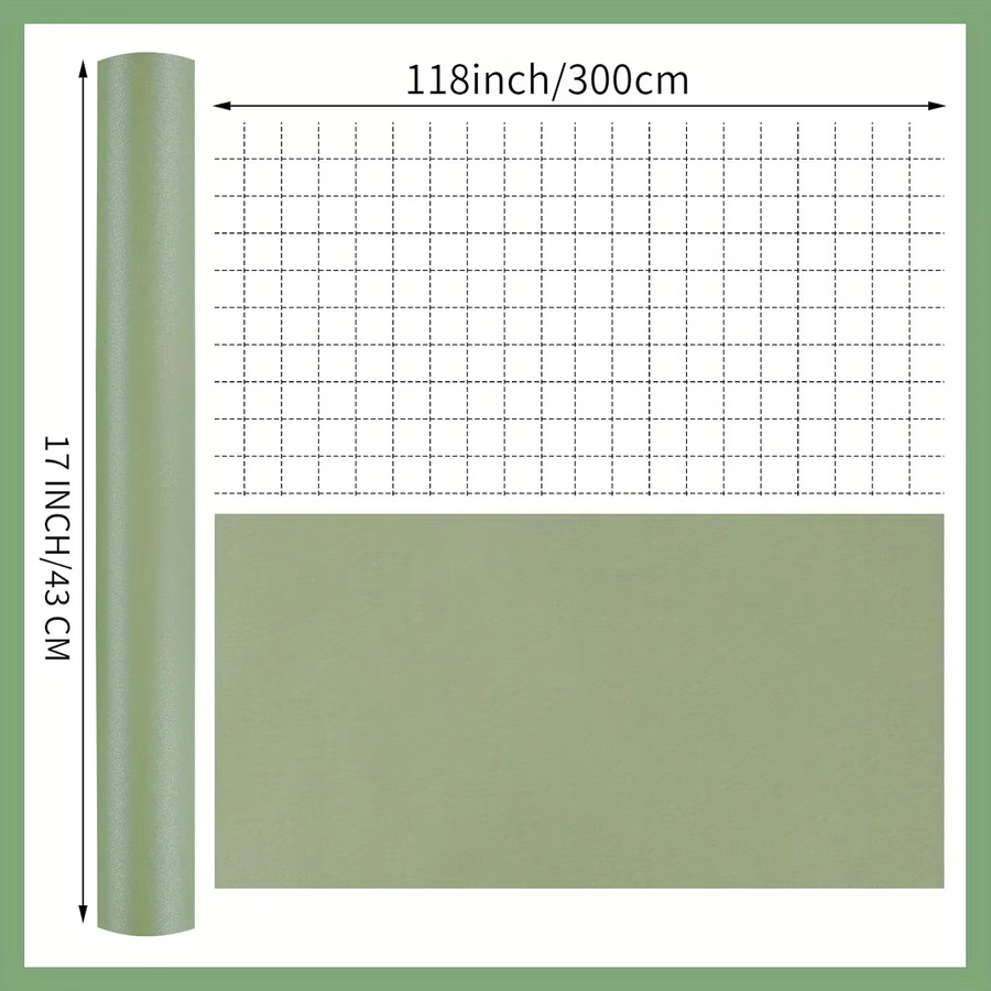 Grünes Geschenkpapier Rolle, Breite: 43,18 cm, Länge: 300 cm - Bild 2