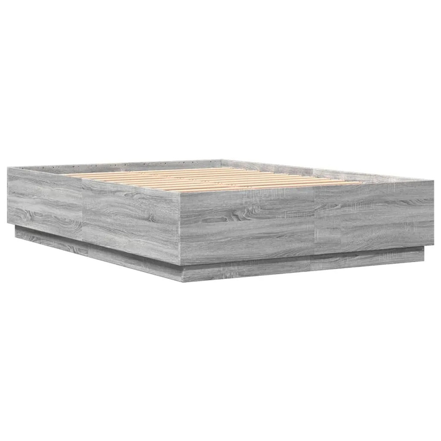 vidaXL Bettgestell in Grau Sonoma aus Holzwerkstoff, B/T/H: 120 x 200 x 40 cm - Bild 2